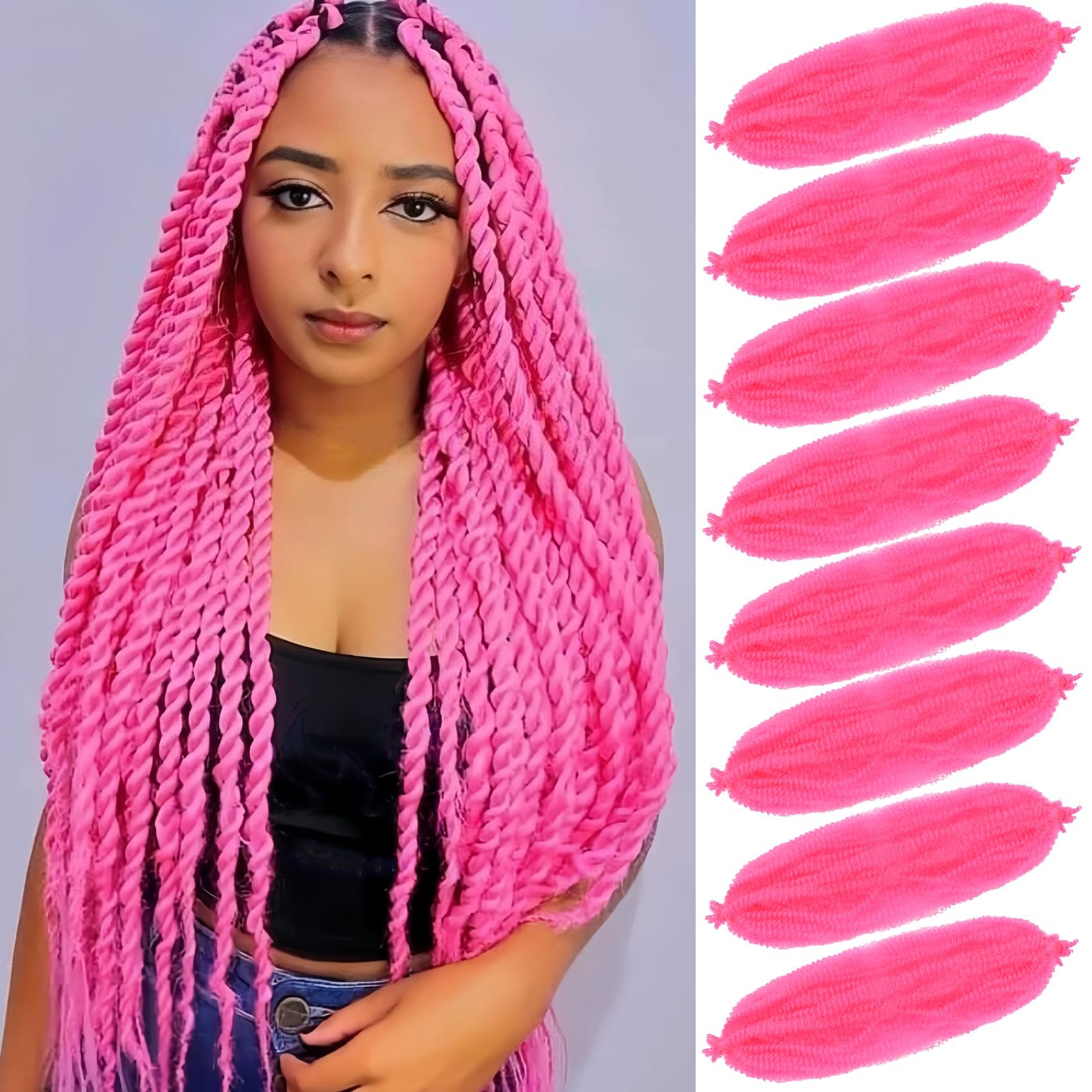 Amazon.com : Springy Afro Twist Hair 8 Packs Marley Twist Braiding